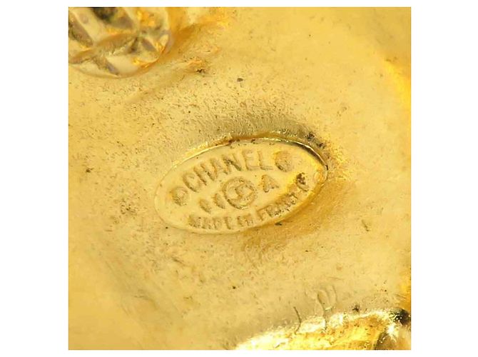 Vintage Gold Clip Ohrringe von Chanel Golden - Ansicht 12