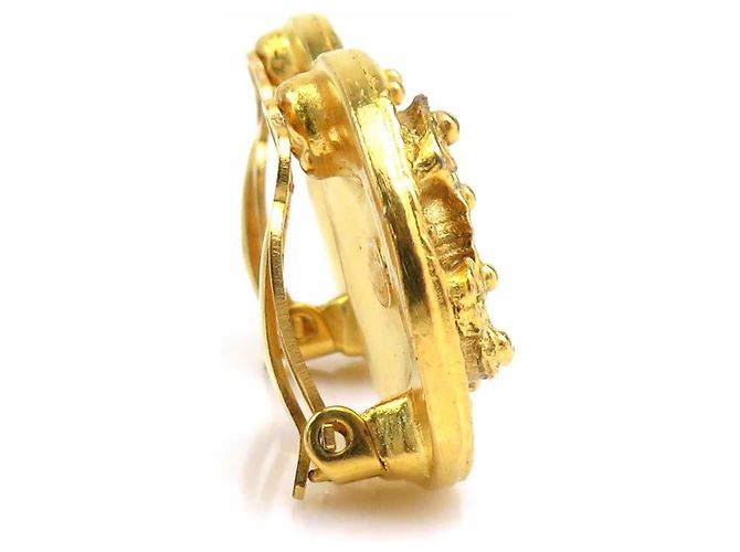 Vintage Gold Clip Ohrringe von Chanel Golden - Ansicht 2