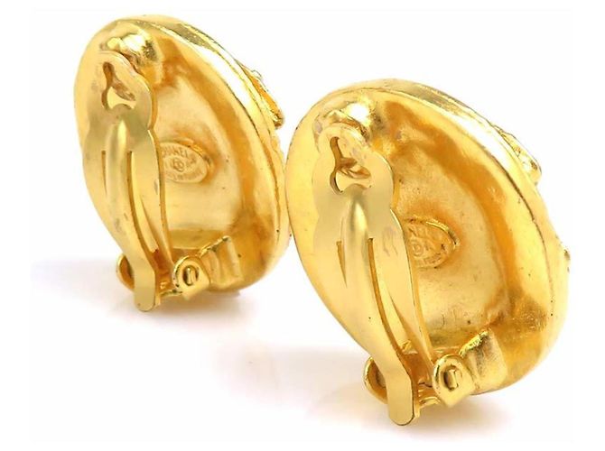 Vintage Gold Clip Ohrringe von Chanel Golden - Ansicht 3
