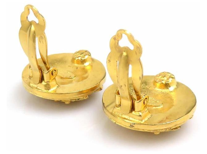 Vintage Gold Clip Ohrringe von Chanel Golden - Ansicht 4