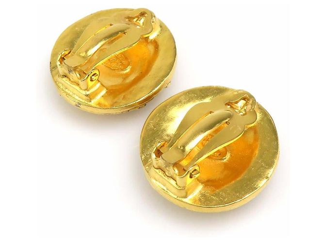 Vintage Gold Clip Ohrringe von Chanel Golden - Ansicht 6