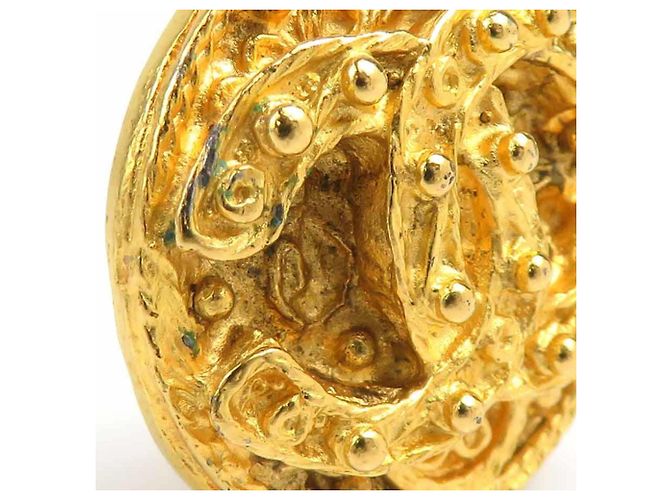 Vintage Gold Clip Ohrringe von Chanel Golden - Ansicht 8