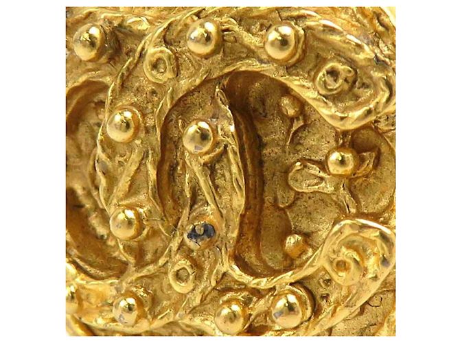 Vintage Gold Clip Ohrringe von Chanel Golden - Ansicht 9