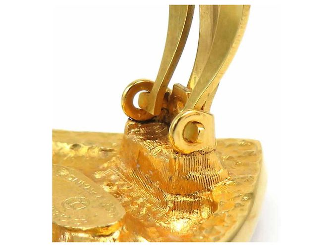 Vintage Gold Clip Ohrringe von Chanel Golden - Ansicht 10