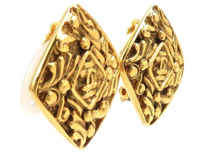 Vintage Gold Clip Ohrringe von Chanel Golden - Ansicht 2