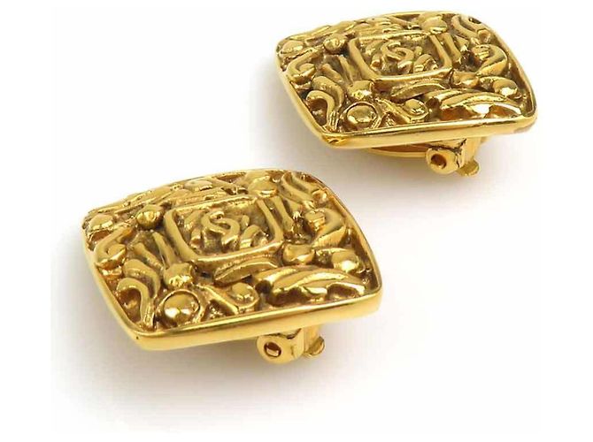 Vintage Gold Clip Ohrringe von Chanel Golden - Ansicht 4