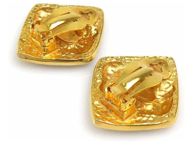 Vintage Gold Clip Ohrringe von Chanel Golden - Ansicht 7