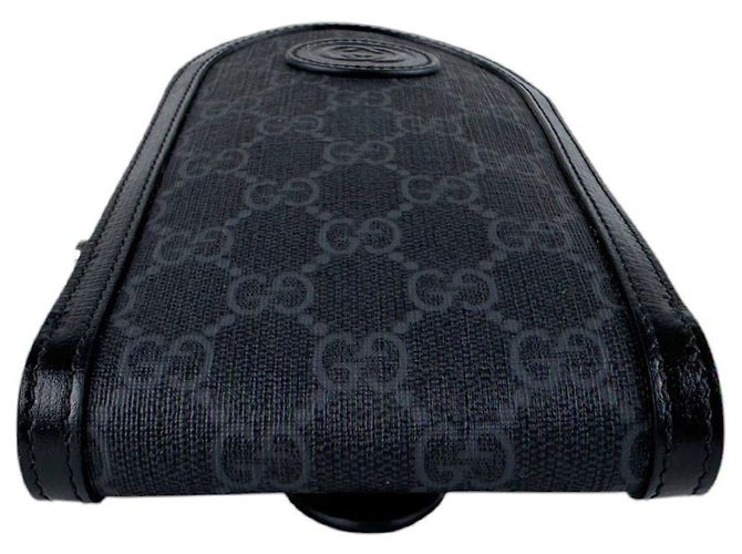 Borsa a Spalla Gucci GG Supreme Nero - vista 4