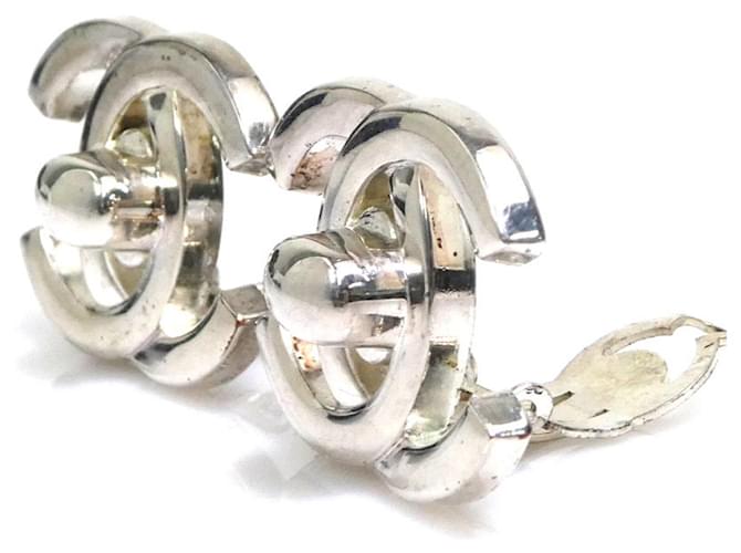 Orecchini a clip in argento Chanel - vista 3