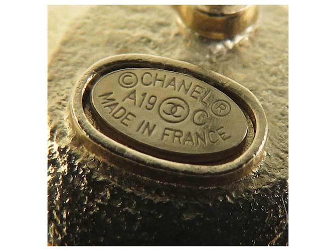 Orecchini a perno Chanel in oro e bianco D'oro - vista 7