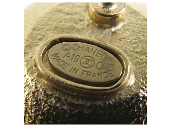 Orecchini a perno Chanel in oro e bianco D'oro - vista 8