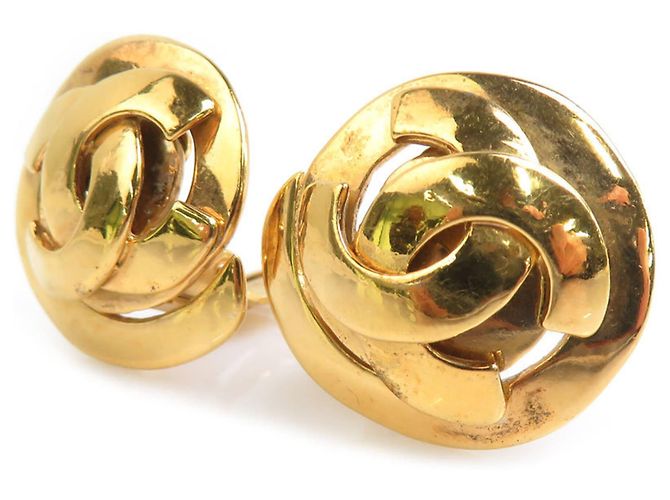 Vintage Gold Clip Ohrringe von Chanel Golden - Ansicht 2
