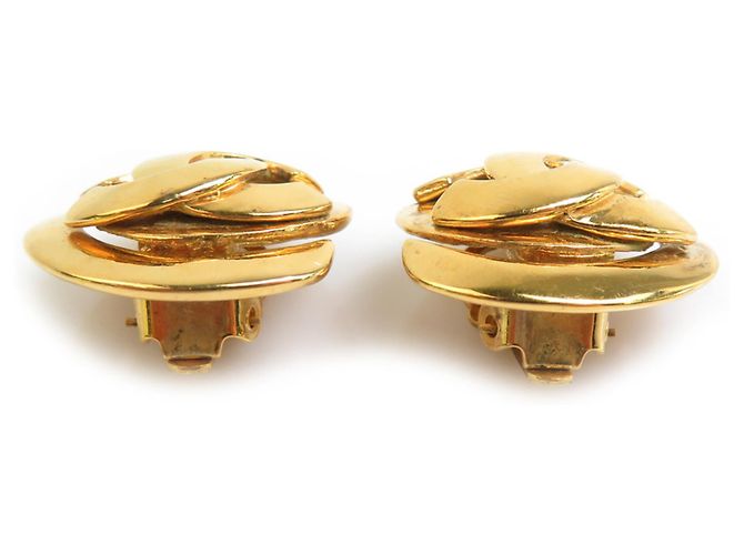 Vintage Gold Clip Ohrringe von Chanel Golden - Ansicht 4