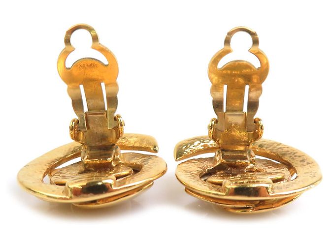 Vintage Gold Clip Ohrringe von Chanel Golden - Ansicht 6