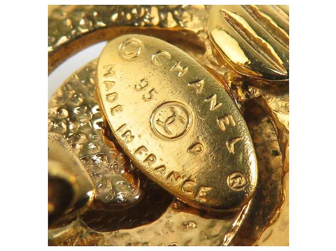 Vintage Gold Clip Ohrringe von Chanel Golden - Ansicht 7