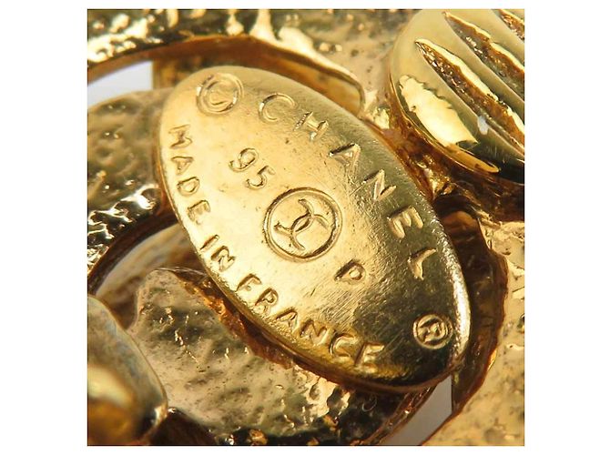 Vintage Gold Clip Ohrringe von Chanel Golden - Ansicht 8
