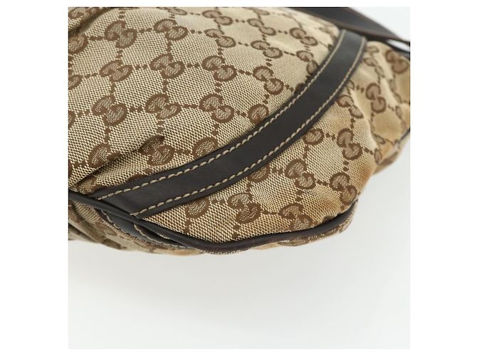 Borsa a Spalla GG Canvas Gucci Beige Oro 203257 Auth mr2384 D'oro - vista 16