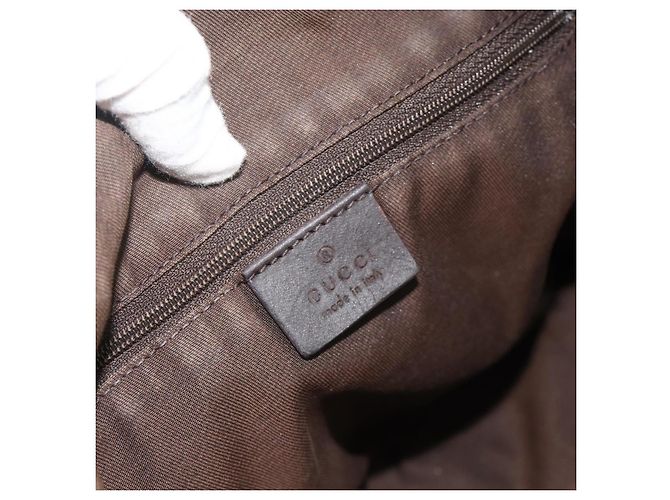 Borsa a Spalla GG Canvas Gucci Beige Oro 203257 Auth mr2384 D'oro - vista 19