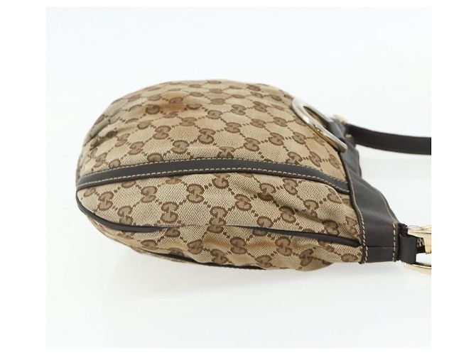 Borsa a Spalla GG Canvas Gucci Beige Oro 203257 Auth mr2384 D'oro - vista 4