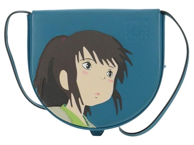 LOEWE LOEWE �~ Studio Ghibli Piccola Pochette con Tacco Spirited Away Auth YKZ1395SM Blu - vista 13