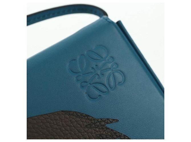 LOEWE LOEWE �~ Studio Ghibli Piccola Pochette con Tacco Spirited Away Auth YKZ1395SM Blu - vista 19