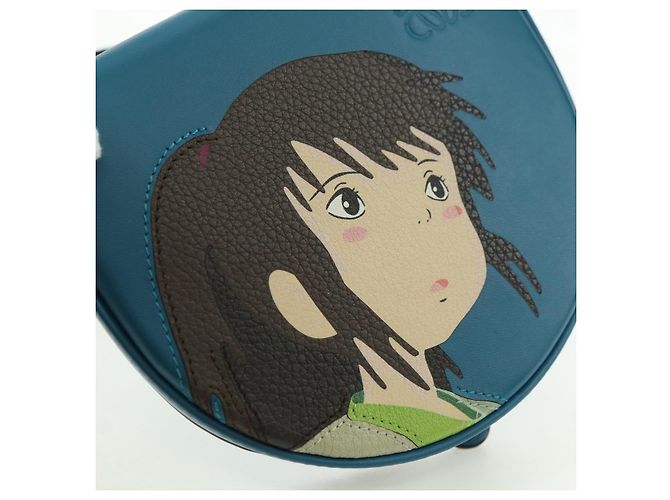 LOEWE LOEWE �~ Studio Ghibli Piccola Pochette con Tacco Spirited Away Auth YKZ1395SM Blu - vista 20