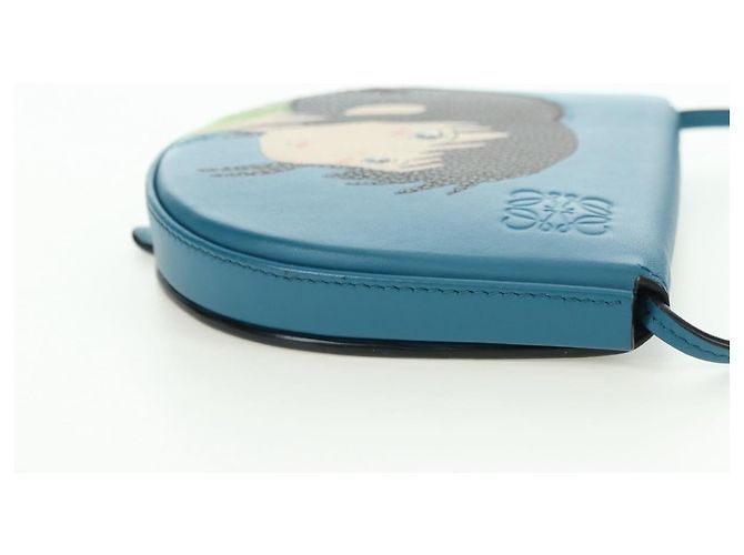 LOEWE LOEWE �~ Studio Ghibli Piccola Pochette con Tacco Spirited Away Auth YKZ1395SM Blu - vista 4
