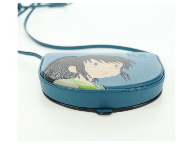 LOEWE LOEWE �~ Studio Ghibli Piccola Pochette con Tacco Spirited Away Auth YKZ1395SM Blu - vista 5