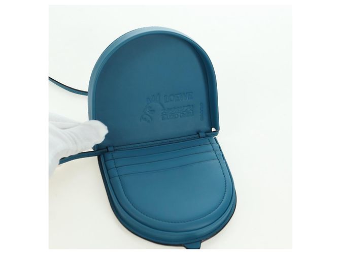 LOEWE LOEWE �~ Studio Ghibli Piccola Pochette con Tacco Spirited Away Auth YKZ1395SM Blu - vista 9