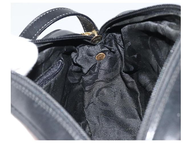 Borsa a Spalla Vala in Pelle Nera e Oro Salvatore Ferragamo Auth ka4046 Nero D'oro - vista 18