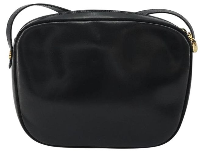 Borsa a Spalla Vala in Pelle Nera e Oro Salvatore Ferragamo Auth ka4046 Nero D'oro - vista 2