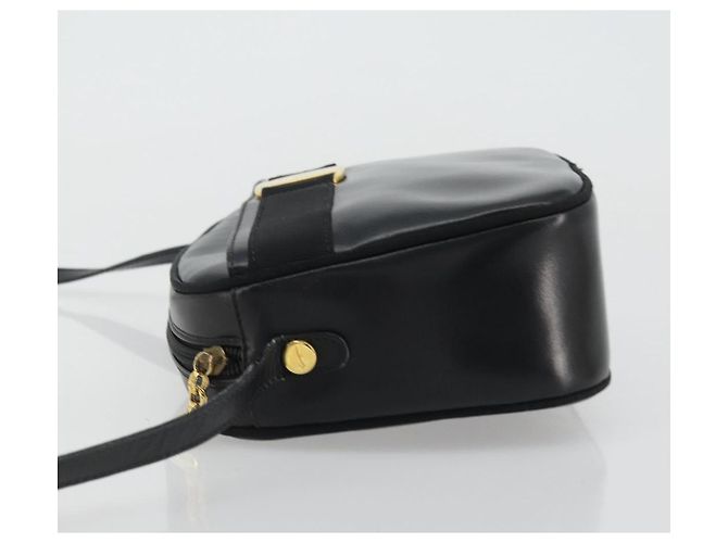 Borsa a Spalla Vala in Pelle Nera e Oro Salvatore Ferragamo Auth ka4046 Nero D'oro - vista 4