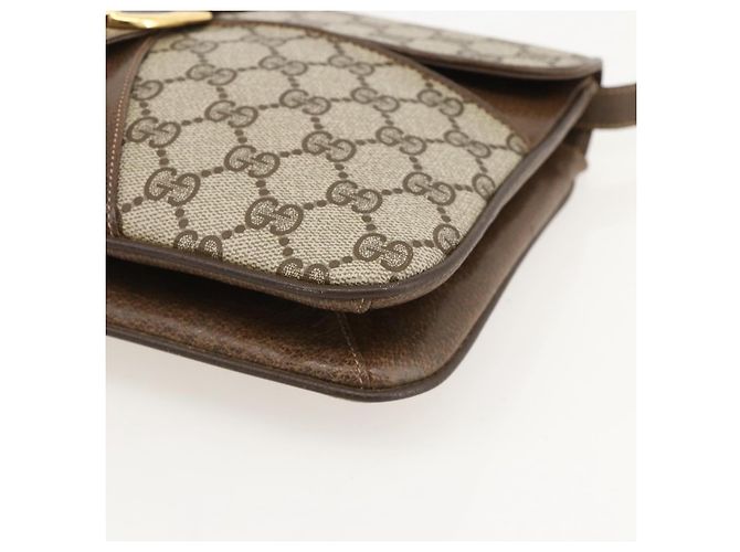 Gucci Borsa a Spalla GG Supreme PVC Beige Oro 904 02 025 Auth 175264 D'oro - vista 14