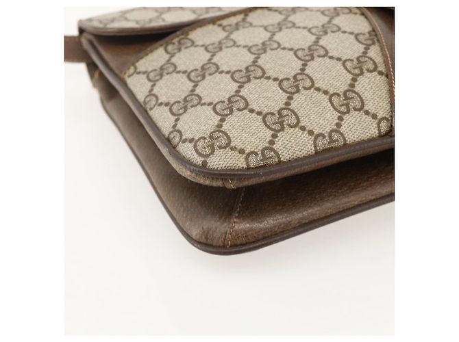 Gucci Borsa a Spalla GG Supreme PVC Beige Oro 904 02 025 Auth 175264 D'oro - vista 15