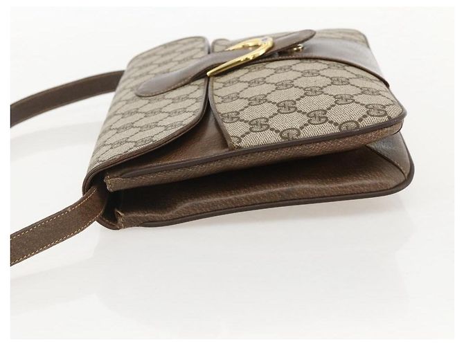 Gucci Borsa a Spalla GG Supreme PVC Beige Oro 904 02 025 Auth 175264 D'oro - vista 3