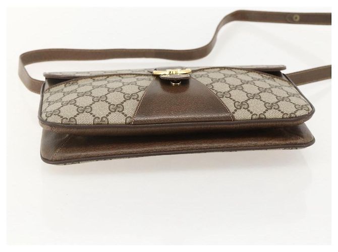 Gucci Borsa a Spalla GG Supreme PVC Beige Oro 904 02 025 Auth 175264 D'oro - vista 5