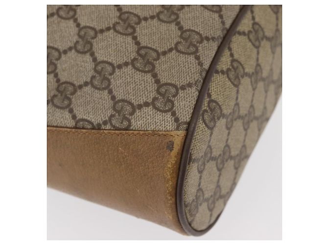 Gucci Borsa GG Supreme Web Sherry Line in PVC beige e oro 41 02 034 Auth 175632 D'oro - vista 15