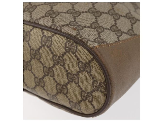 Gucci Borsa GG Supreme Web Sherry Line in PVC beige e oro 41 02 034 Auth 175632 D'oro - vista 16
