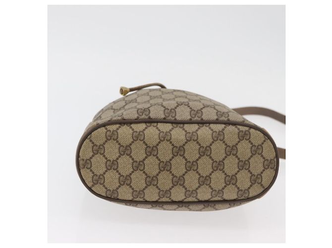 Gucci Borsa GG Supreme Web Sherry Line in PVC beige e oro 41 02 034 Auth 175632 D'oro - vista 5