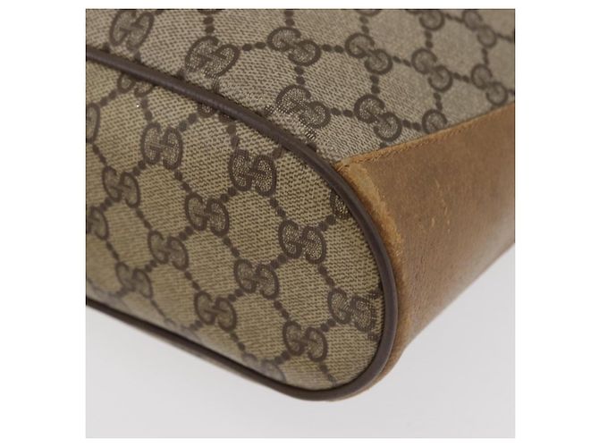 Gucci Borsa GG Supreme Web Sherry Line in PVC beige e oro 41 02 034 Auth 175632 D'oro - vista 9