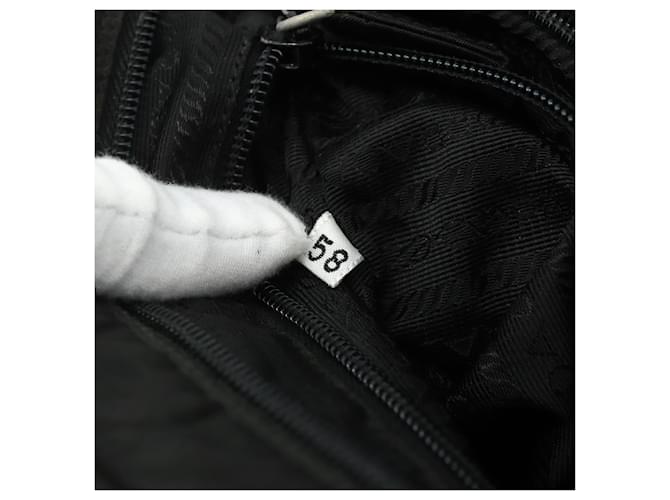 Borsa a Spalla PRADA Nylon Nero Argento Auth BA12104 - vista 12