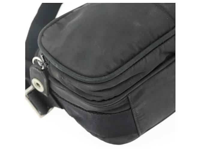 Borsa a Spalla PRADA Nylon Nero Argento Auth BA12104 - vista 14