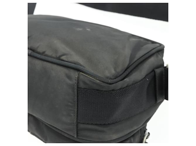 Borsa a Spalla PRADA Nylon Nero Argento Auth BA12104 - vista 15