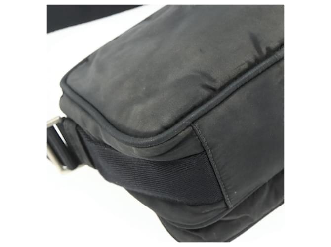 Borsa a Spalla PRADA Nylon Nero Argento Auth BA12104 - vista 16