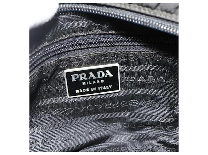 Borsa a Spalla PRADA Nylon Nero Argento Auth BA12104 - vista 18