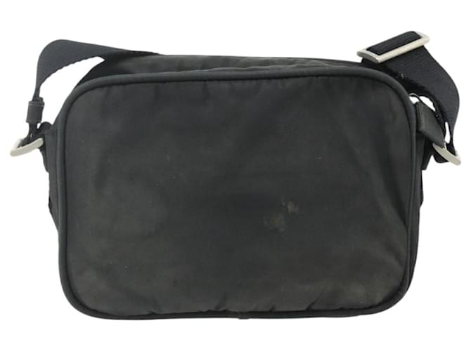 Borsa a Spalla PRADA Nylon Nero Argento Auth BA12104 - vista 2