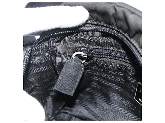 Borsa a Spalla PRADA Nylon Nero Argento Auth BA12104 - vista 21