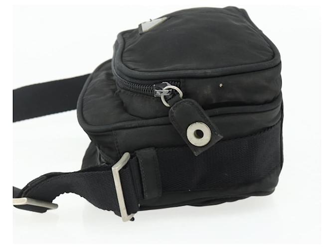 Borsa a Spalla PRADA Nylon Nero Argento Auth BA12104 - vista 3