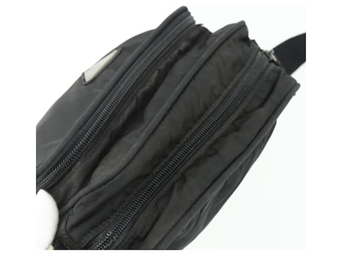 Borsa a Spalla PRADA Nylon Nero Argento Auth BA12104 - vista 6