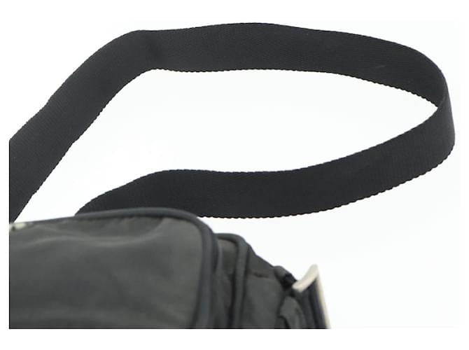 Borsa a Spalla PRADA Nylon Nero Argento Auth BA12104 - vista 8